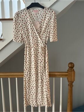 rouje brown polka dot dress Lindy Bop Brown Polka Dot Rita Flared Dress Medium main image 1